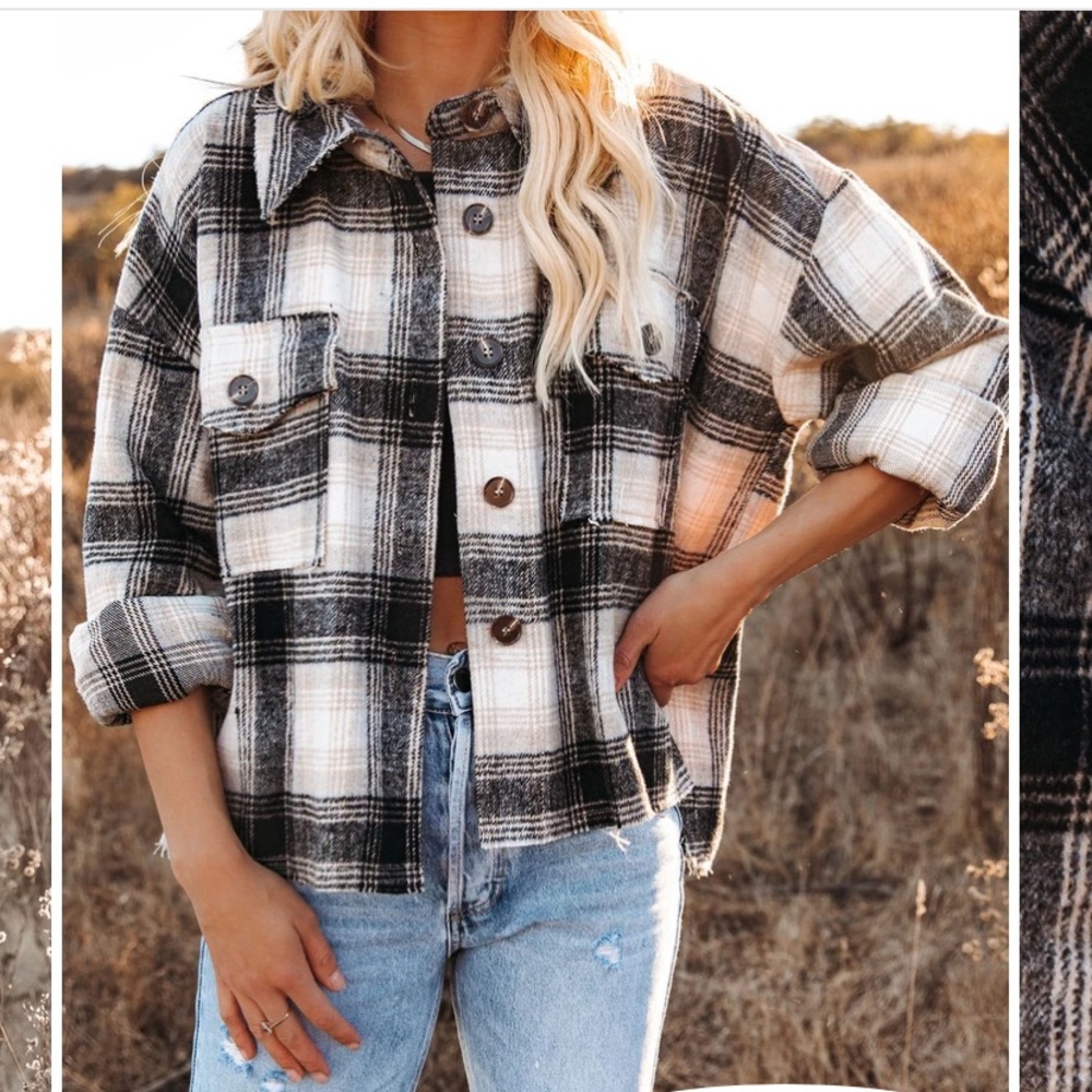 Vick Dolls Plaid Shacket